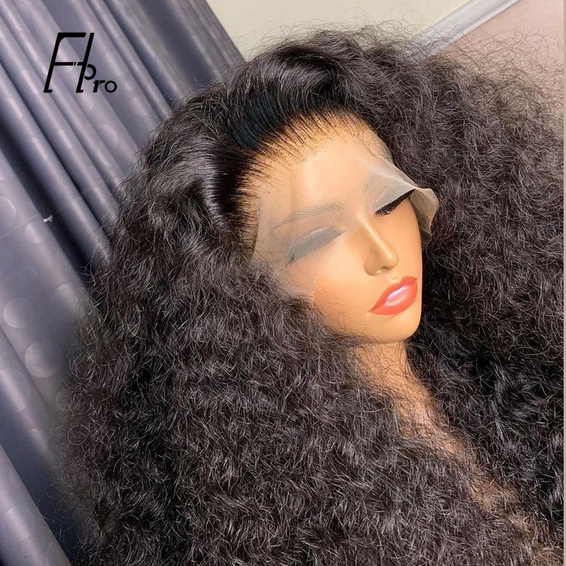 13x6 HD Lace Wig Front Lace Wig Curly Natural Color Virgin Hair Wigs